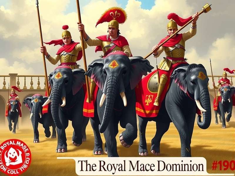 Royal Mace Dominion Army Composition Royal Mace Dominion army formation with elephants and warriors